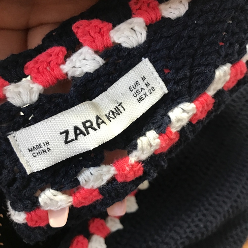 Zara • Knit Crochet Halter Crop Top Festival Top - Picture 6 of 6